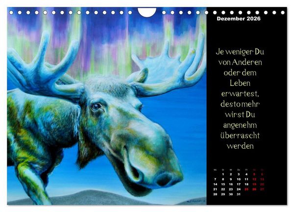Produktbild: Die Botschaft der Krafttiere (Wandkalender 2026 DIN A4 quer), CALVENDO Monatskalender