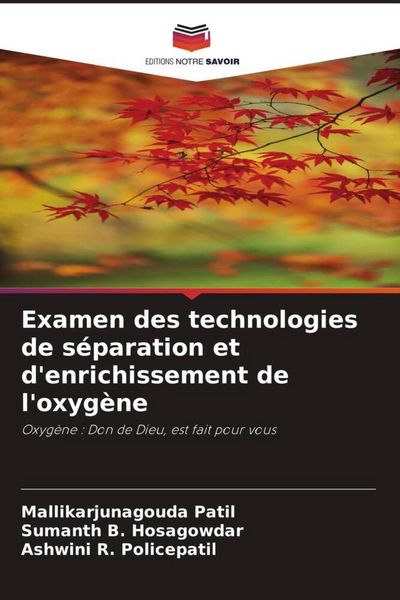Produktbild: Examen des technologies de s&eacute;paration et d'enrichissement de l'oxyg&egrave;ne