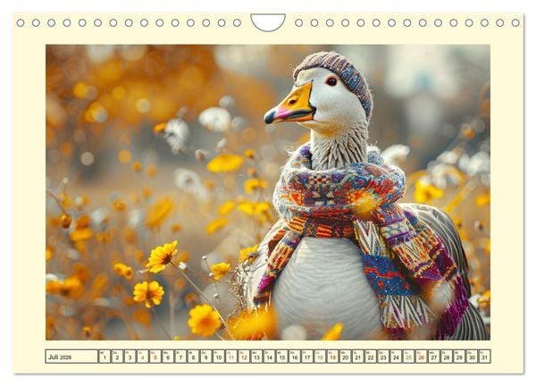 Produktbild: Elegante Modenschau auf dem Land. Bauernhoftiere als Fashion-Ikonen (Wandkalender 2026 DIN A4 quer), CALVENDO Monatskalender