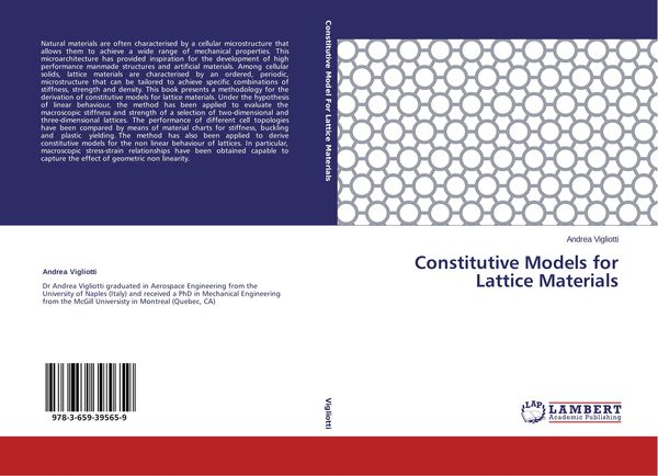Produktbild: Constitutive Models for Lattice Materials
