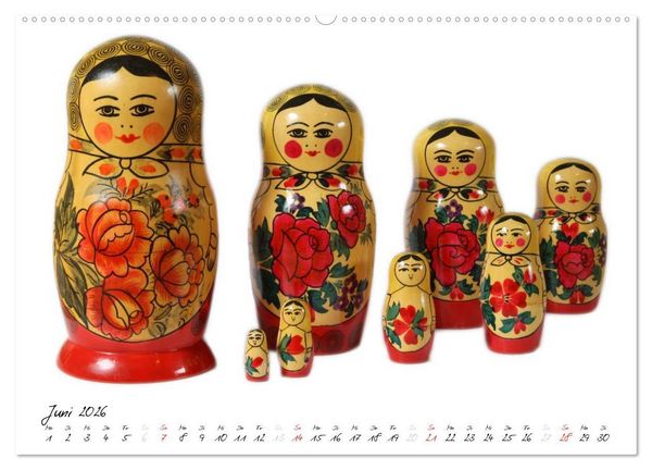 Produktbild: Matroschkas (Wandkalender 2026 DIN A2 quer), CALVENDO Monatskalender