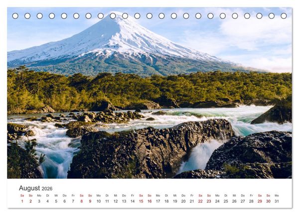 Produktbild: Chile - Das langgestreckte Land. (Tischkalender 2026 DIN A5 quer), CALVENDO Monatskalender