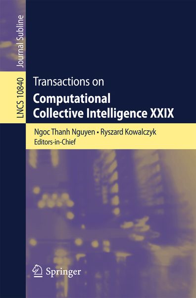 Produktbild: Transactions on Computational Collective Intelligence XXIX