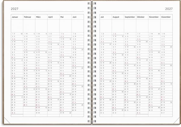 Produktbild: Kalender 26/27 Senator A5 Twist Braun