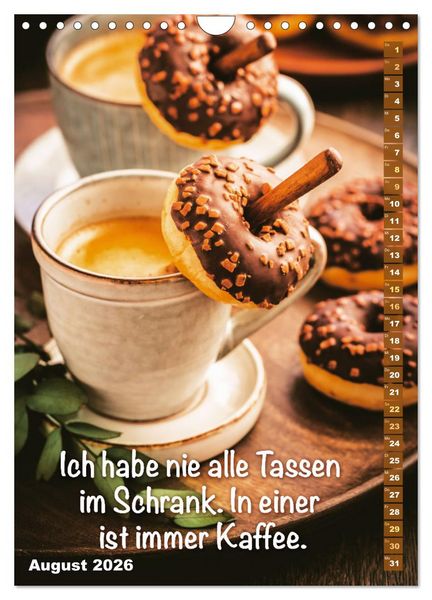 Produktbild: Kaffeestunde: Die Welt der Baristas (Wandkalender 2026 DIN A4 hoch), CALVENDO Monatskalender