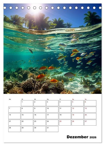 Produktbild: T&uuml;rkisblauer Genuss (Tischkalender 2026 DIN A5 hoch), CALVENDO Monatskalender