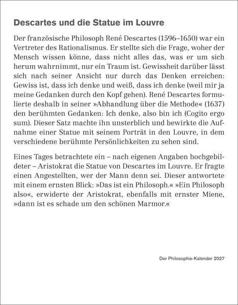 Produktbild: Der Philosophie-Kalender Tagesabrei&szlig;kalender 2027