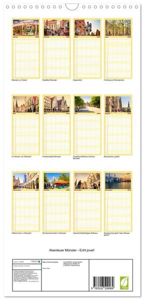 Produktbild: Familienplaner 2026 - Abenteuer M&uuml;nster - Echt jovel! mit 5 Spalten (Wandkalender, 21 x 45 cm) CALVENDO