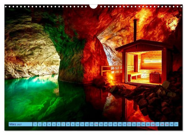 Produktbild: Saunalandschaften (Wandkalender 2027 DIN A3 quer), CALVENDO Monatskalender