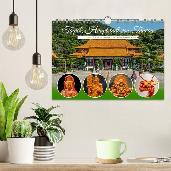 Produktbild: Taipeh, Hauptstadt von Taiwan (Wandkalender 2026 DIN A4 quer), CALVENDO Monatskalender