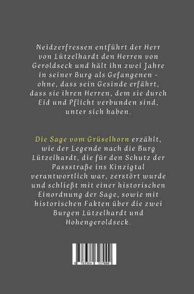Produktbild: Die Sage vom Gr&uuml;selhorn