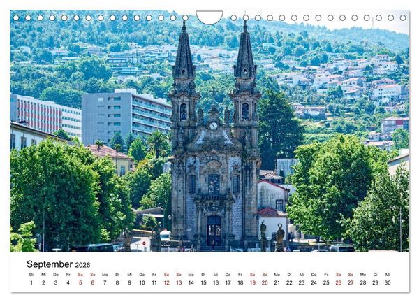 Produktbild: Von Nord nach S&uuml;d - Fahrt &uuml;ber Viseu, Coimbra und Nazar&eacute; (Wandkalender 2026 DIN A4 quer), CALVENDO Monatskalender
