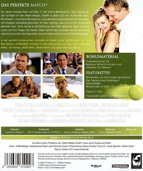 Produktbild: Wimbledon - Spiel, Satz und Liebe