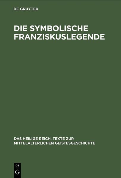 Produktbild: Die symbolische Franziskuslegende