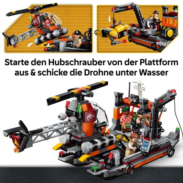 Produktbild: LEGO Jurassic World 77983 Mosasaurier-Angriff auf das Boot, Bauspielzeug f&uuml;r Kinder ab 7 Jahren