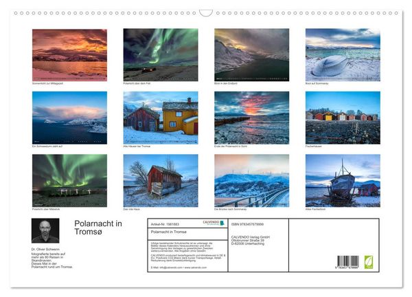 Produktbild: Polarnacht in Troms&oslash; (Wandkalender 2026 DIN A2 quer), CALVENDO Monatskalender