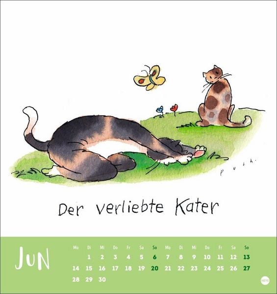 Produktbild: Puth Yoga f&uuml;r die Katz Postkartenkalender 2027