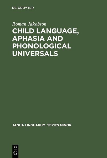 Produktbild: Child Language, Aphasia and Phonological Universals
