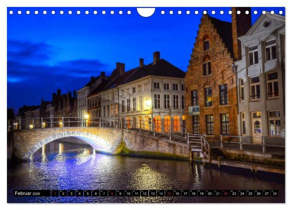 Produktbild: Die Grachten von Br&uuml;gge (Wandkalender 2026 DIN A4 quer), CALVENDO Monatskalender