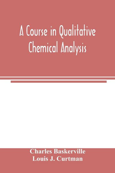 Produktbild: A course in qualitative chemical analysis