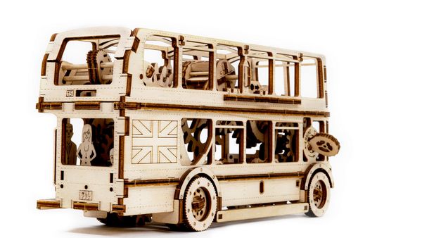 Produktbild: Tiny Adventures - London Bus, Funktionsmodell aus Holz zum Zusammenbauen