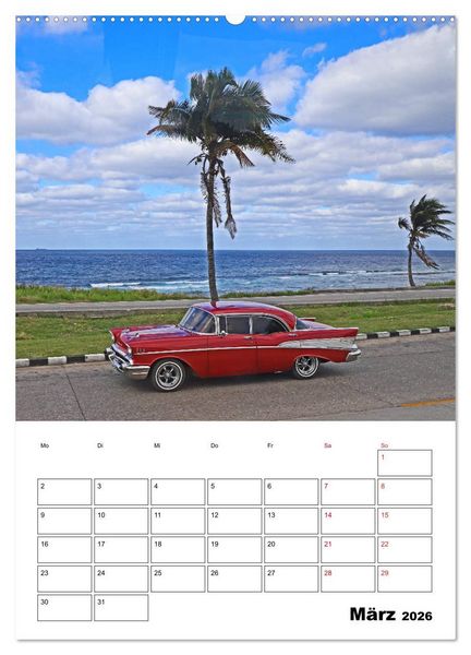 Produktbild: KARIBIK Oldtimer auf Kuba (Wandkalender 2026 DIN A2 hoch), CALVENDO Monatskalender