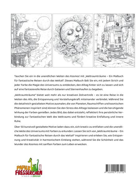 Produktbild: Weltraumtr&auml;ume - Ein Malbuch f&uuml;r fantastische Reisen durch das Weltall