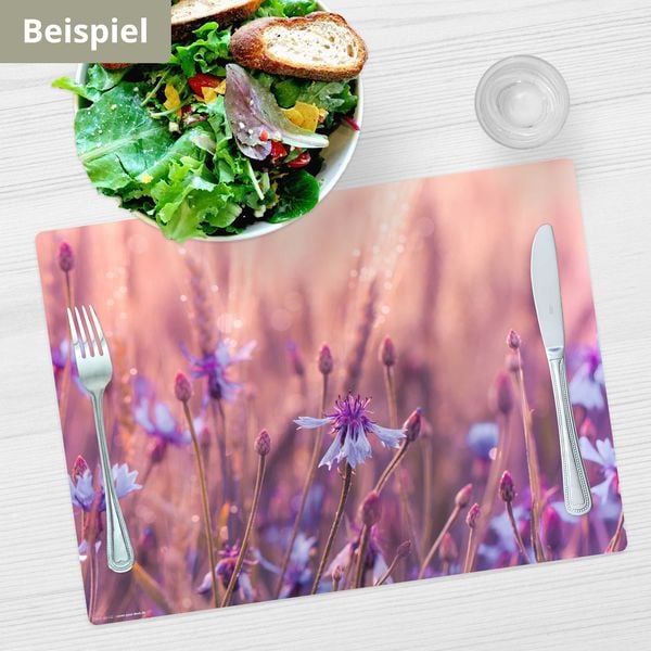 Produktbild: Tischsetmacher Tischsets Kornblumen in der Morgenr&ouml;te, aus hochwertigem Vinyl (4 St&uuml;ck), 44 x 32 cm