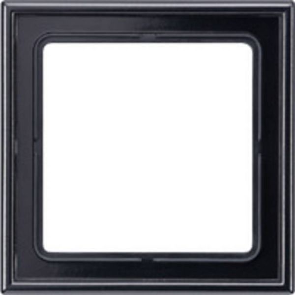 Produktbild: Jung 1fach Rahmen Abdeckung Schwarz LS981SW 1 St.