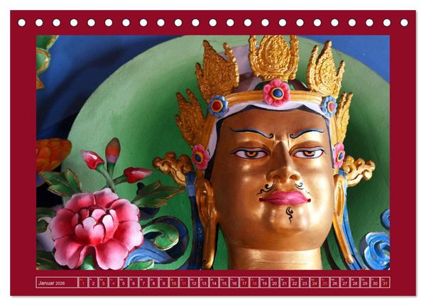 Produktbild: Buddhas & Bhodisattvas (Tischkalender 2026 DIN A5 quer), CALVENDO Monatskalender