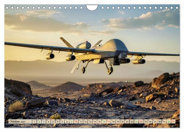 Produktbild: Drohnen - Weltweit (Wandkalender 2027 DIN A4 quer), CALVENDO Monatskalender