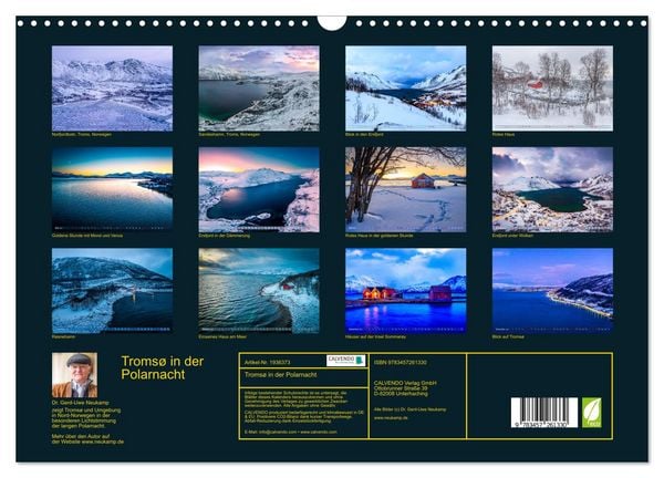 Produktbild: Troms&oslash; in der Polarnacht (Wandkalender 2026 DIN A3 quer), CALVENDO Monatskalender