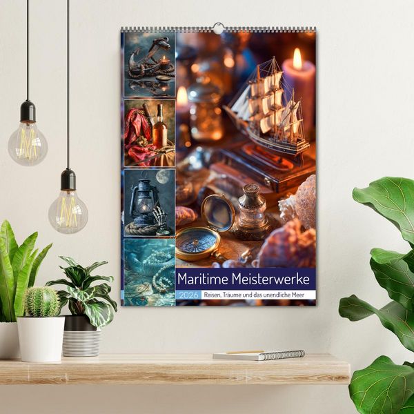 Produktbild: Maritime Meisterwerke (Wandkalender 2026 DIN A2 hoch), CALVENDO Monatskalender