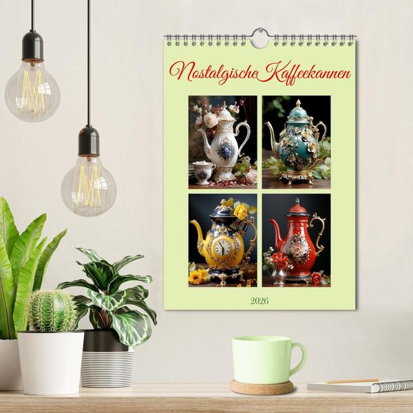 Produktbild: Nostalgische Kaffeekannen (Wandkalender 2026 DIN A4 hoch), CALVENDO Monatskalender