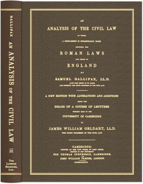 Produktbild: An Analysis of the Civil Law [1836]