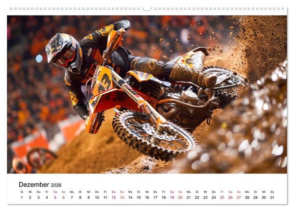 Produktbild: Motocross Erlebnisse (Wandkalender 2026 DIN A2 quer), CALVENDO Monatskalender