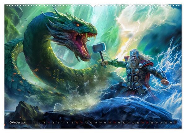 Produktbild: G&ouml;tterd&auml;mmerung - Der Ragnar&ouml;k in der nordischen Mythologie (Wandkalender 2026 DIN A2 quer), CALVENDO Monatskalender