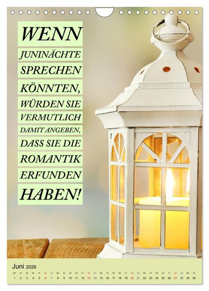 Produktbild: Verr&uuml;ckt nach SOMMER Urlaub- Auszeit - Spr&uuml;che (Wandkalender 2026 DIN A4 hoch), CALVENDO Monatskalender