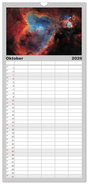 Produktbild: Familienplaner 2026 - Distant Luminosity: Eine fotografische Reise durch das Universum mit 5 Spalten (Wandkalender, 21 x 45 cm) CALVENDO