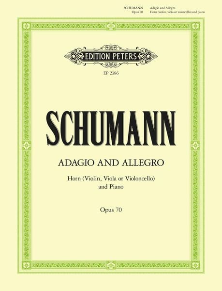 Produktbild: Schumann, R: Adagio and Allegro in a Flat Op. 70 for Horn (V