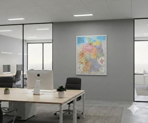 Produktbild: Deutschland Organisationskarte zum Pinnen auf EasyPrint - Platte mit Wandhalterung