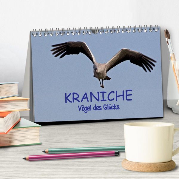 Produktbild: Kraniche - V&ouml;gel des Gl&uuml;cks (Tischkalender 2026 DIN A5 quer), CALVENDO Monatskalender