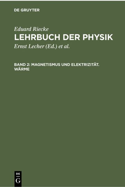 Produktbild: Magnetismus und Elektrizit&auml;t. W&auml;rme