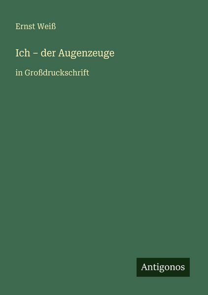 Produktbild: Ich - der Augenzeuge