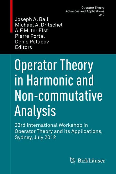 Produktbild: Operator Theory in Harmonic and Non-commutative Analysis