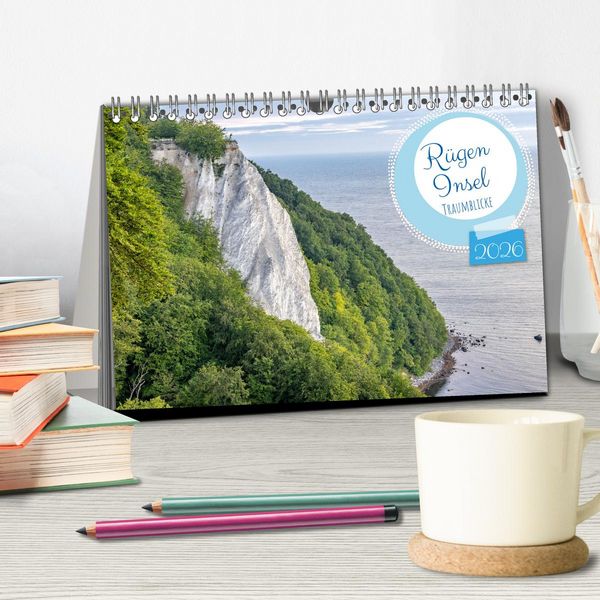 Produktbild: R&uuml;gen - Inseltraumblicke (Tischkalender 2026 DIN A5 quer), CALVENDO Monatskalender