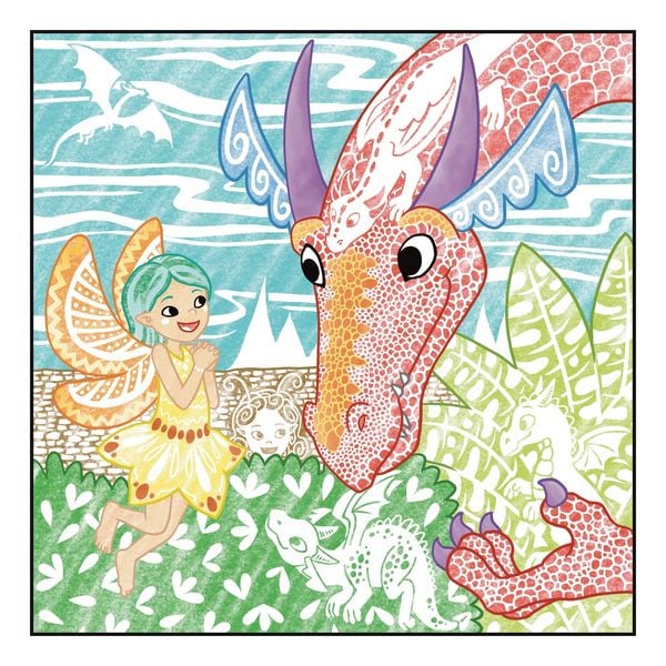 Produktbild: Glitzer Zauberpapier Malbuch Fabelhafte Feen