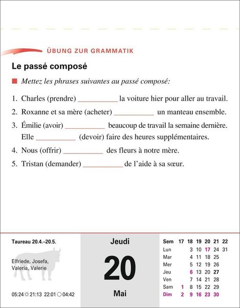 Produktbild: Franz&ouml;sisch Sprachkalender 2027 - Franz&ouml;sisch lernen leicht gemacht - Tagesabrei&szlig;kalender