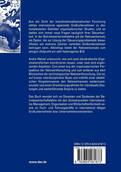 Produktbild: Implikationen globaler Vernetzung f&uuml;r das Management
