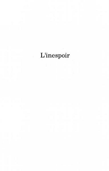 Produktbild: L'inespoir